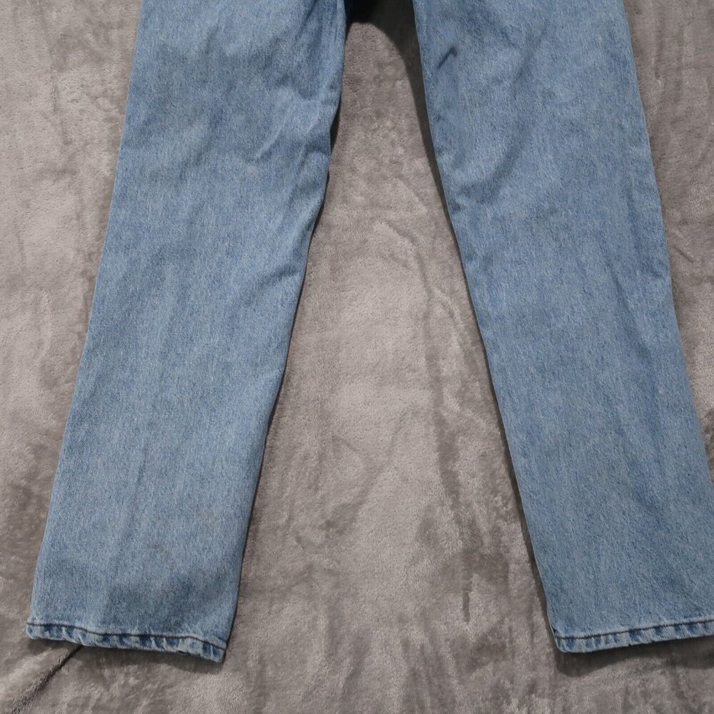 Lee Jeans Mens 36x32 Blue Straight Leg Regular Fit Light Wash Rancher Workwear - Picture 12 of 16
